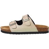 Sandalen - Glitter - Gespsluiting - Kurk