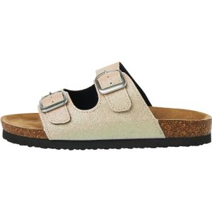 Sandalen - Glitter - Gespsluiting - Kurk