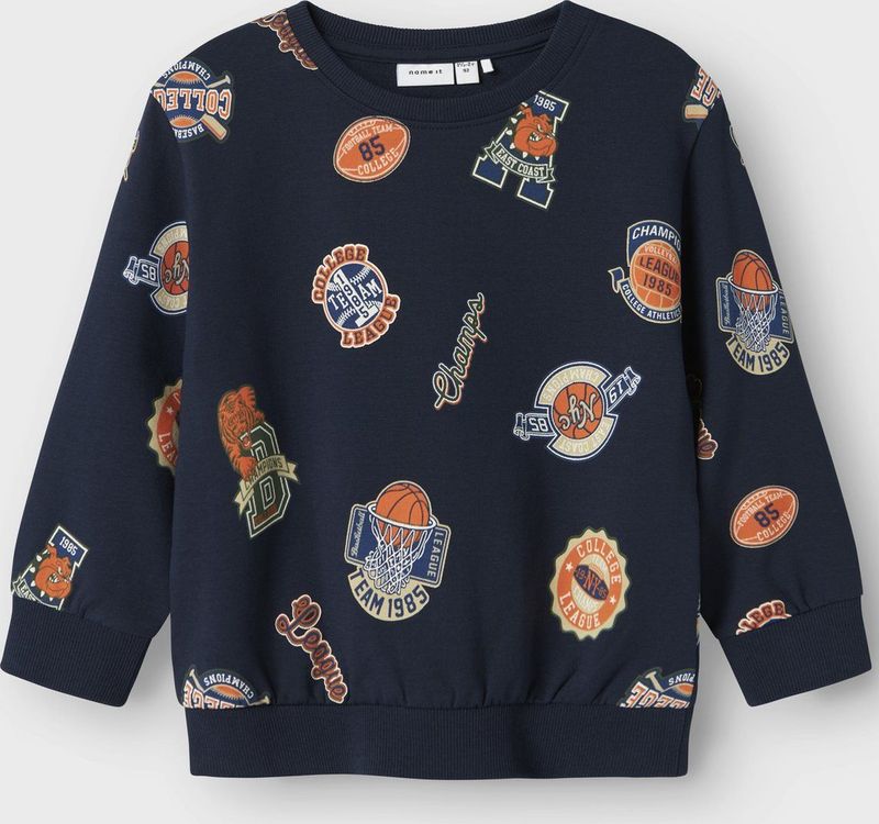Name It - NMMLELAND LS NREG SWEAT BOX - Sweatshirt - Navy Blazer