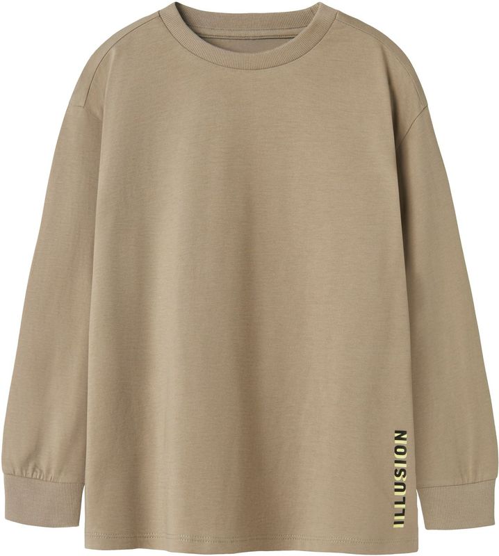 NAME IT KIDS - Longsleeve - Lichtbruin - Met Backprint