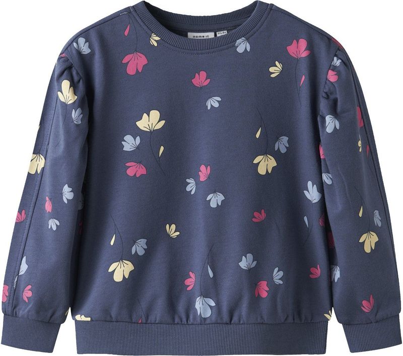 Name It - NMFNULA LS NREG SWEAT - Sweatshirt - Blauw - Regular Fit