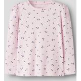 Top - Slim Fit - Lange Mouwen - Ribgebreid - All-over Print