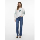 Vero Moda - Vmhiba Ls Top Wvn Spe 10303752 - Blouse - Snow White/Bosphorus