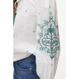 Vero Moda - Vmhiba Ls Top Wvn Spe 10303752 - Blouse - Snow White/Bosphorus