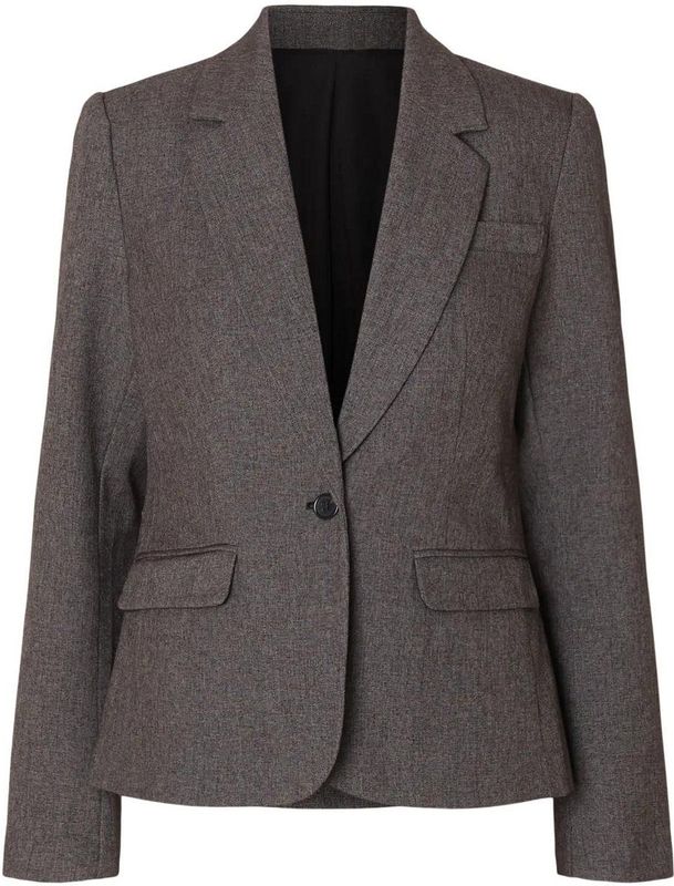 Selected Femme Fitted Alma Blazer Black Structure