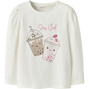 NAME IT MINI - Longsleeve - Wit - Met Printopdruk