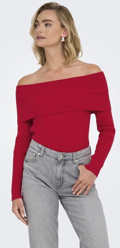 Only - Onlkatia Life - Trui - Salsa - Off Shoulder - Dames