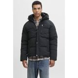 Jack & Jones - York - Hooded Puffer Winterjas - Zwart - Regular Fit
