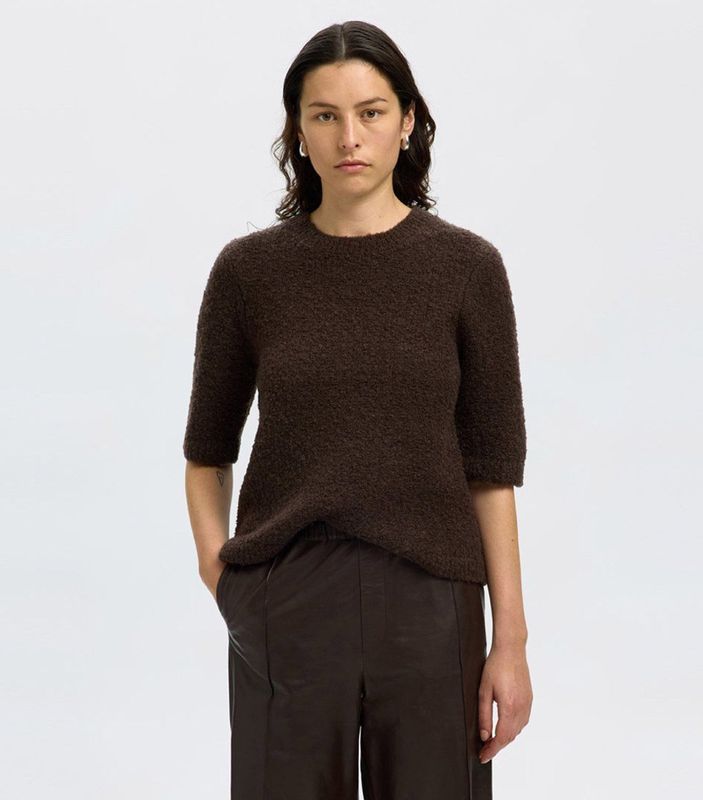 Wolmix - Gebreide Top - Mouwloos Model - Ronde Hals - Regular-fit