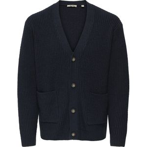 Onsframe - Gebreid Vest - V-Hals - Lange Mouwen - Halve Knoopsluiting - Relaxed Fit