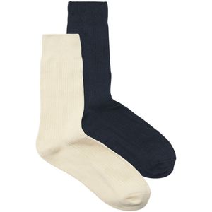 JACK & JONES - JAC PREMIUM - Sokken - Ecru/Zwart - Set van 2