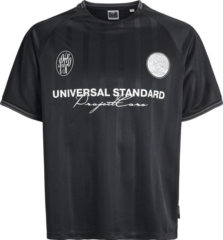Jack & Jones - JCOCOVER RETRO FOOTBALL - T-shirt - Zwart