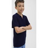 JACK & JONES Polo - Donkerblauw - 100% Katoen - Korte Mouwen
