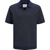 JACK & JONES Polo - Donkerblauw - 100% Katoen - Korte Mouwen