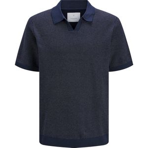 JACK & JONES Polo - Donkerblauw - 100% Katoen - Korte Mouwen