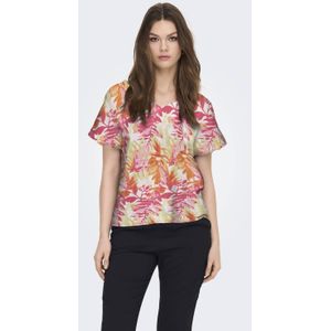ONLY - ONLNOVA - Top - V-hals - Regular Pasvorm - Korte Mouwen