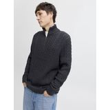 Jack & Jones - Jprblusean Knit Cable Half Zip - Trui - Dark Navy