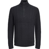 Jack & Jones - Jprblusean Knit Cable Half Zip - Trui - Dark Navy