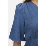 Vmmelaney - Korte Jurk - V-Hals - 2/4 Mouwen - Knoopsluiting - Regular Fit