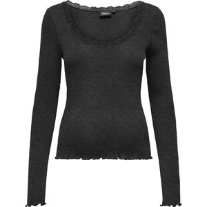 ONLY CARMAKOMA - Top - Zwart - Katoen - Regular Fit