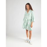 Jurk - V-Hals - 3/4 Wijde Mouwen - Riemsluiting - Kort - Loose Fit