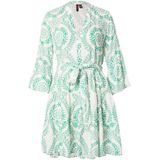 Jurk - V-Hals - 3/4 Wijde Mouwen - Riemsluiting - Kort - Loose Fit