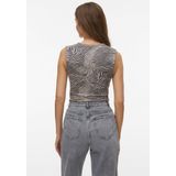Vero Moda - Oatmeal Zebra - Blousetop - Beige - Polyester Mix