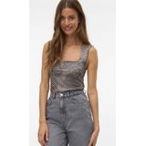 Vero Moda - Oatmeal Zebra - Blousetop - Beige - Polyester Mix