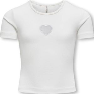 KIDS ONLY GIRL - T-shirt - Katoen - Korte Mouwen - Ronde Hals - 3D Applicatie