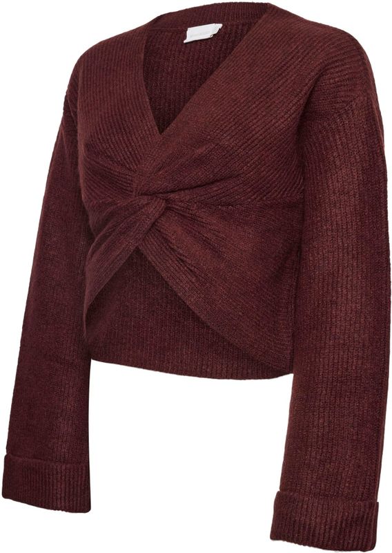 Gebreide Pullover - V-Hals - Lange Mouwen - Cropped - Regular Fit