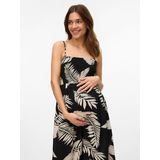 Jerseyjurk - Bloemenprint - Viscose - Getailleerd - Mouwloos