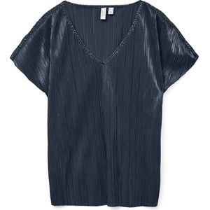 Vero Moda - Duvi V-neck Shirt - Navy - Dames T-shirt