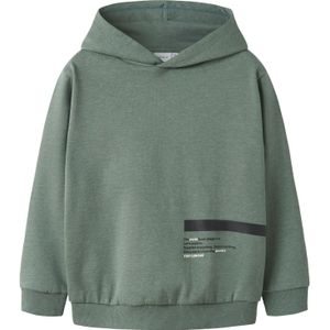 NAME IT - NKMOLAF - Sweatshirt - Jade Groen - Zwart - Wit