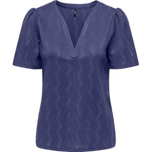 Only - Casual T-shirt - Skipper Blue - 97% Polyester 3% Elastaan