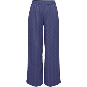 Only - Dia - Broek - Paars/Blauw - Straight Fit - Elastische Tailleband