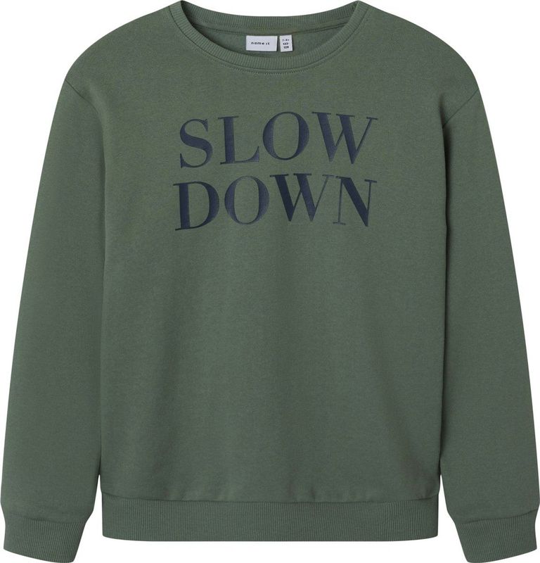 Sweatshirt - Geborstelde Sweatstof - Regular Fit - Lange Mouwen - Ronde Hals - All-over Print