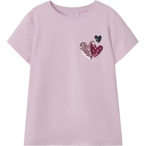 NAME IT - NKFKASSIA SS TOP PB - T-shirt - Meisjes - Korte Mouwen - Glitterprint