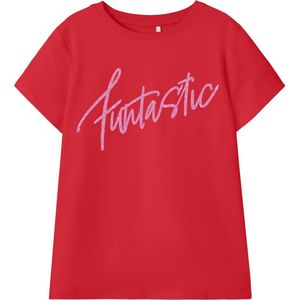 NAME IT - NKFKASSIA SS TOP PB - T-shirt - Meisjes - Korte Mouwen - Glitterprint
