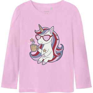 NAME IT MINI - Longsleeve - Roze - Katoen met Elastaan