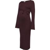 Mlnewsiv - Zwangerschapsjurk - Gebreide Jurk - Midi-lengte - Lange Mouwen