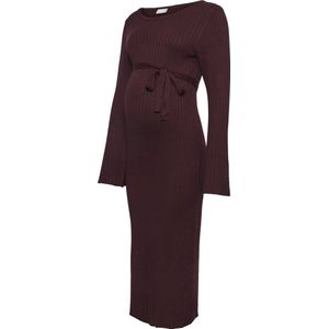 Mlnewsiv - Zwangerschapsjurk - Gebreide Jurk - Midi-lengte - Lange Mouwen