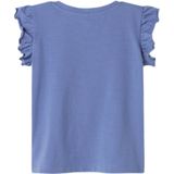 Top - O-hals - Korte Mouwen - Jersey - Ruches