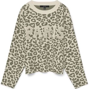 Vero Moda - VMTRES BIEN LS O-NECK PULLOVER - Gebreide Trui - Birch - Lange Mouwen