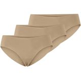 Pieces - PCNAMEE - Dames Slip - Beige - 3-pack - Naadloze Seamless Slips