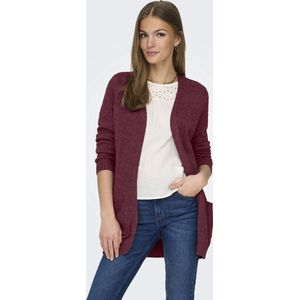 Only - ONLLESLY L/S OPEN CARDIGAN KNT NOOS - Vest - Zinfandel