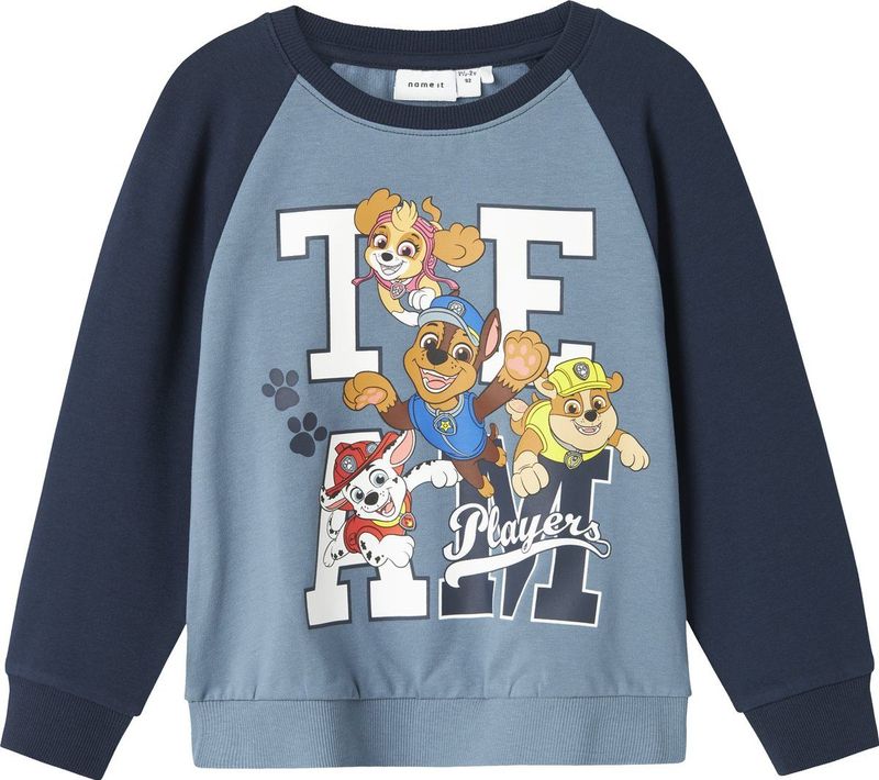 Name It - Nmmfrank Paw Nreg - Sweatshirt - Marineblauw - Jongens