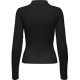 Only - Onlelisa Rib Polo - Trui - Zwart - Dames