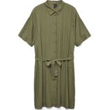 Blousejurk - Chinese Boord - Korte Mouwen - Knoopsluiting - Loose Fit