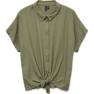 Overhemd - Wit - Katoen - Loose Fit - Korte Mouwen