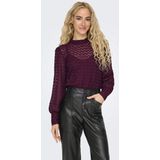 Jacqueline de Yong - Jdyavery Lace Top - T-shirt - Fig - Dames